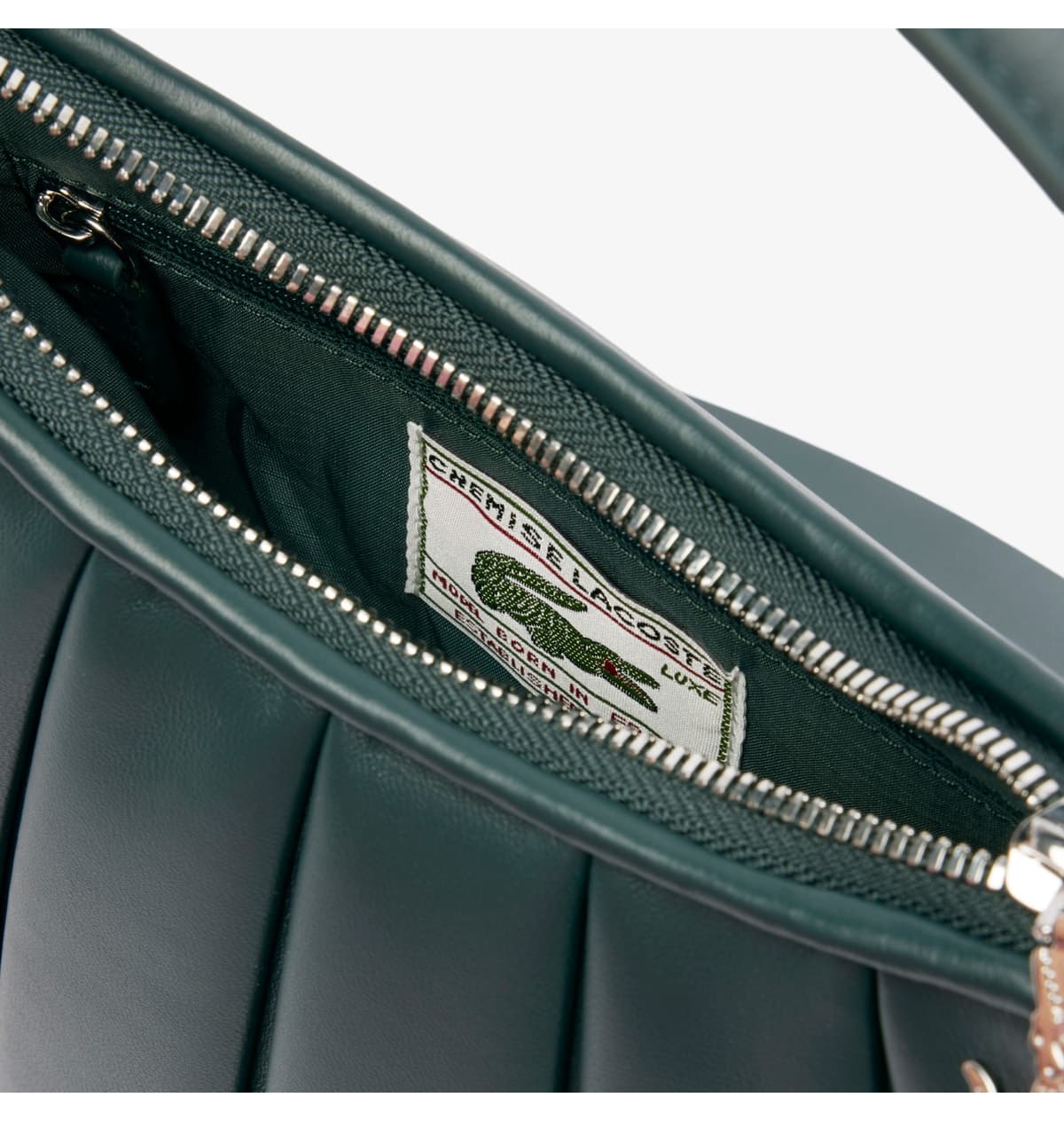کیف دوشی زنانه Lacoste کوچک چرمی سبز تیره Lenglen کیف دوشی زنانه Lacoste کوچک چرمی سبز تیره Lenglen