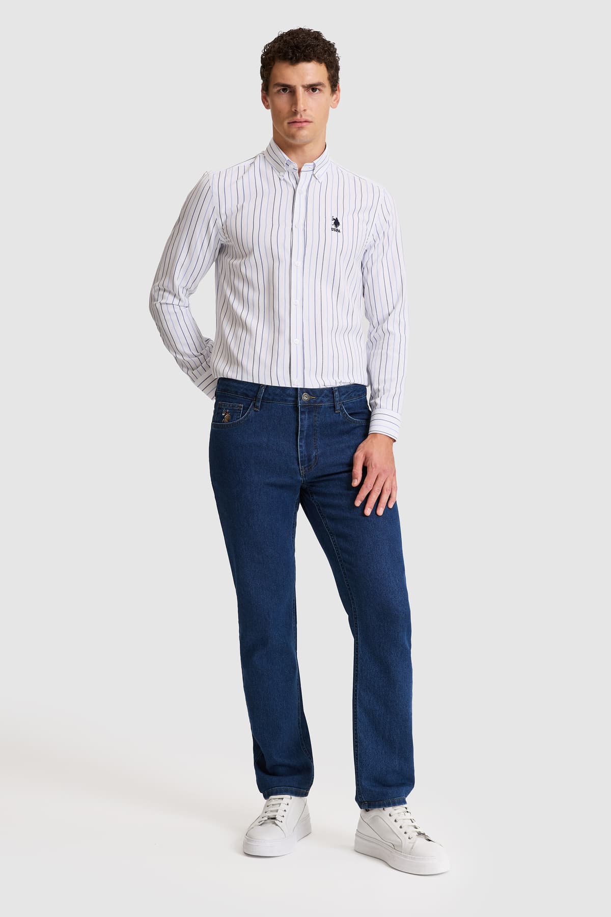 پیراهن مردانه U.S. Polo Assn. آستینبلند سرمهای مدل 50324767-VR033 پیراهن مردانه U.S. Polo Assn. آستینبلند سرمهای مدل 50324767-VR033