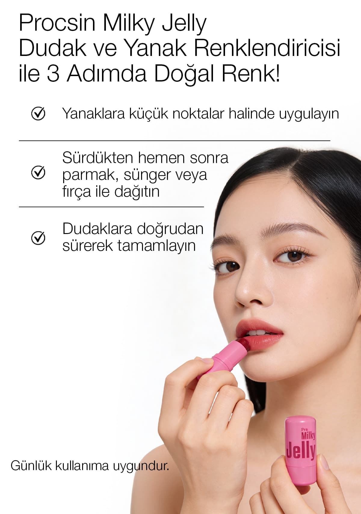 تینت لب و گونه PROCSIN Milky Jelly حالت طبیعی صورتی 5 GR تینت لب و گونه PROCSIN Milky Jelly حالت طبیعی صورتی 5 GR