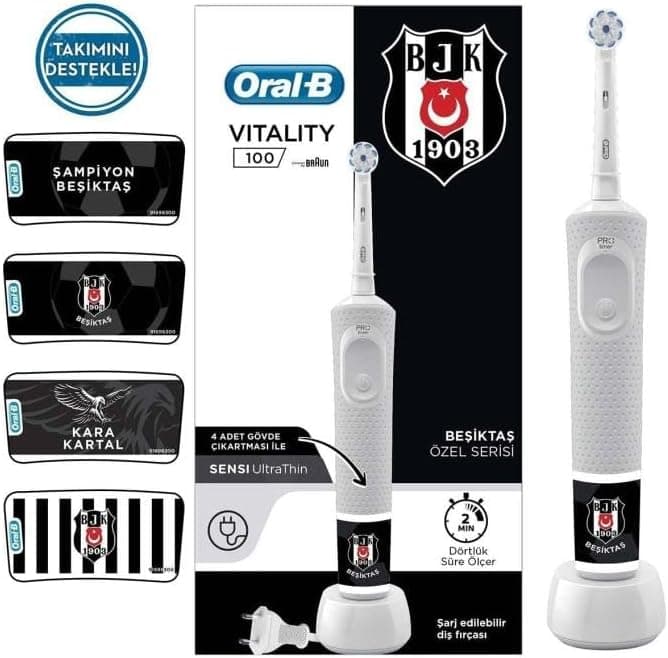 مسواک شارژی Oral-B سری ویژه Fenerbahçe با مسواکزدن 2D و تایمر مدل D100 مسواک شارژی Oral-B سری ویژه Fenerbahçe با مسواکزدن 2D و تایمر مدل D100