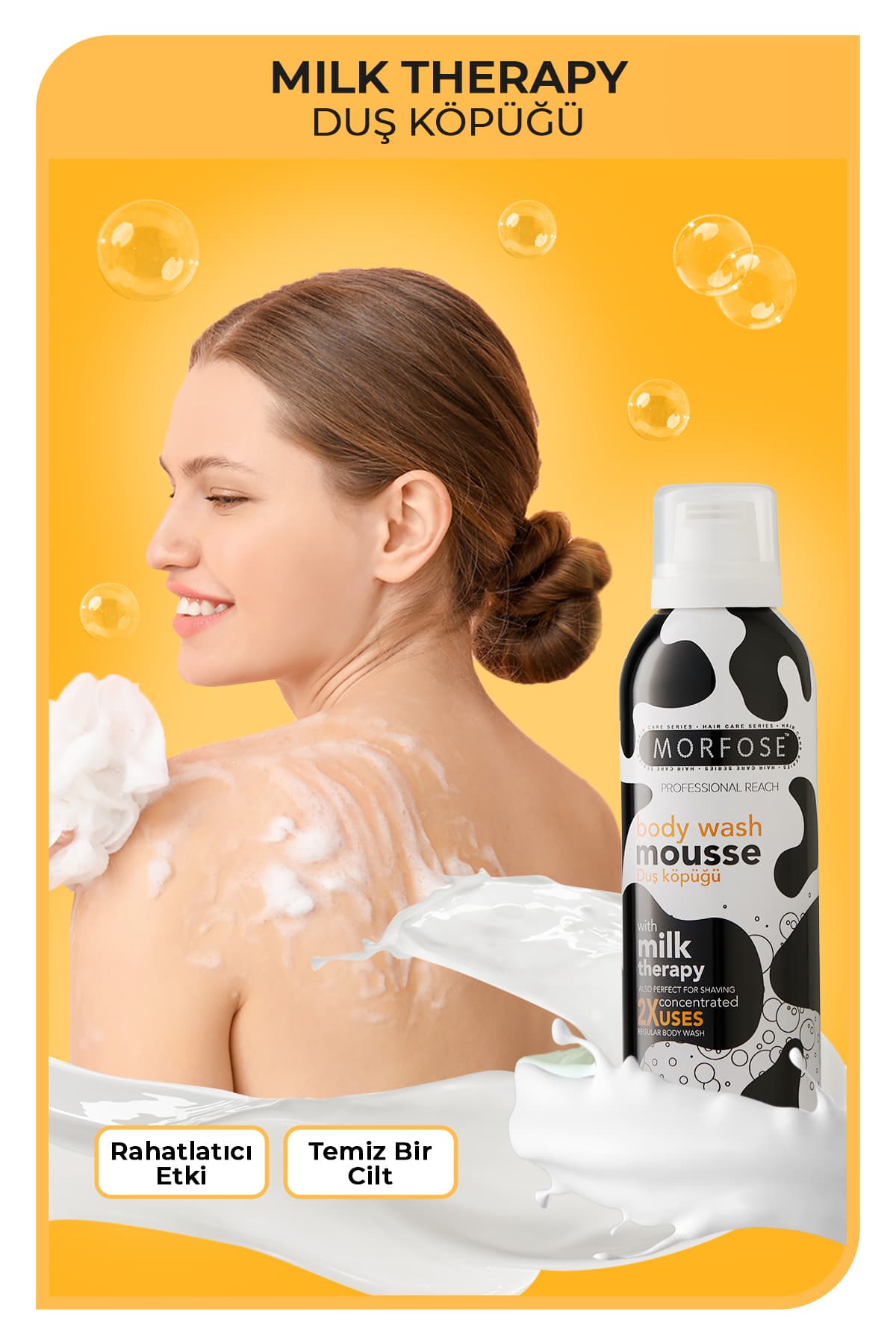 فوم دوش بدن Morfose Milk Therapy حجم 200 ml فوم دوش بدن Morfose Milk Therapy حجم 200 ml