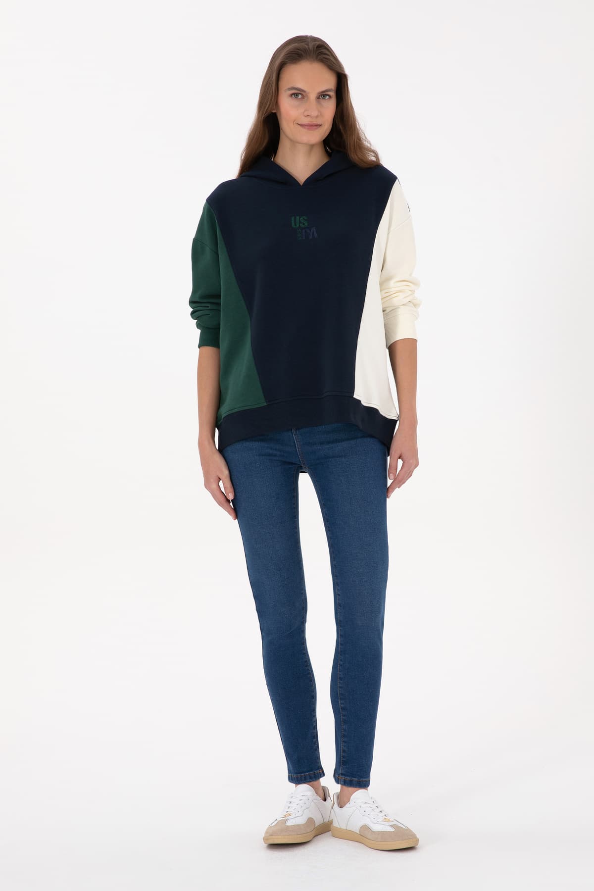 سوئیشرت زنانه U.S. Polo Assn. کلاهدار لاجوردی مدل 50313585-VR059 سوئیشرت زنانه U.S. Polo Assn. کلاهدار لاجوردی مدل 50313585-VR059