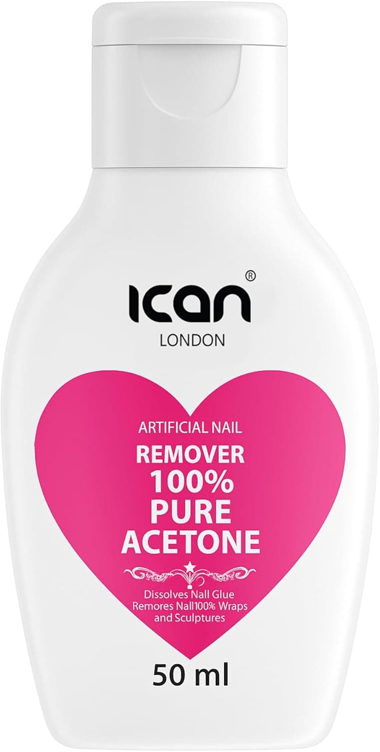 محلول پاککننده لاک ناخن ICAN LONDON استون خالص 100% برای ژل UV 50ml محلول پاککننده لاک ناخن ICAN LONDON استون خالص 100% برای ژل UV 50ml