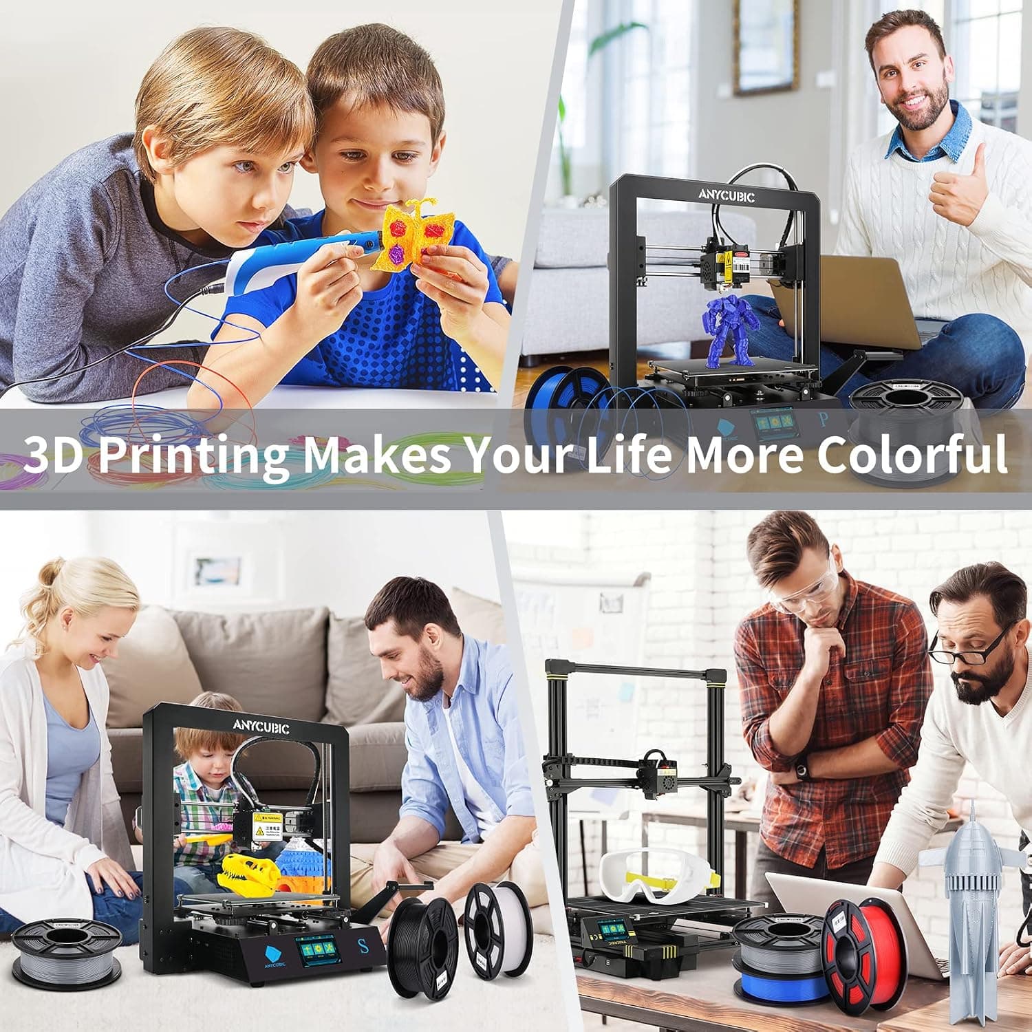 فیلامنت PLA ANYCUBIC قطر 1.75 میلیمتر مشکی 1 کیلوگرم برای پرینتر سه بعدی فیلامنت PLA ANYCUBIC قطر 1.75 میلیمتر مشکی 1 کیلوگرم برای پرینتر سه بعدی