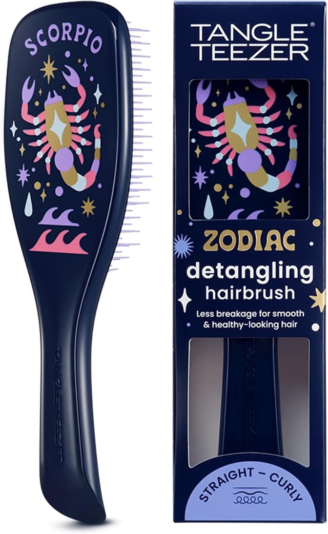 شانه باز کننده Tangle Teezer مدل Zodiac Scorpio موهای صاف و فر شانه باز کننده Tangle Teezer مدل Zodiac Scorpio موهای صاف و فر