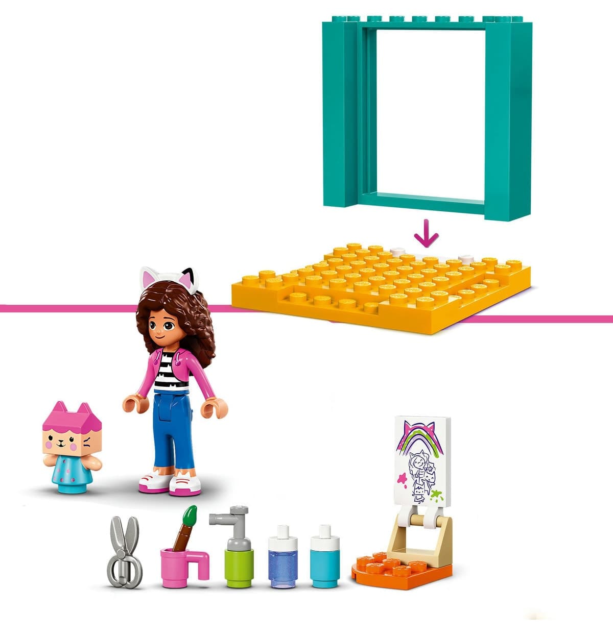 لگو Gabby's Dollhouse گربه کارتنی و هنرهای دستی 60 قطعه مدل 10795 لگو Gabby's Dollhouse گربه کارتنی و هنرهای دستی 60 قطعه مدل 10795