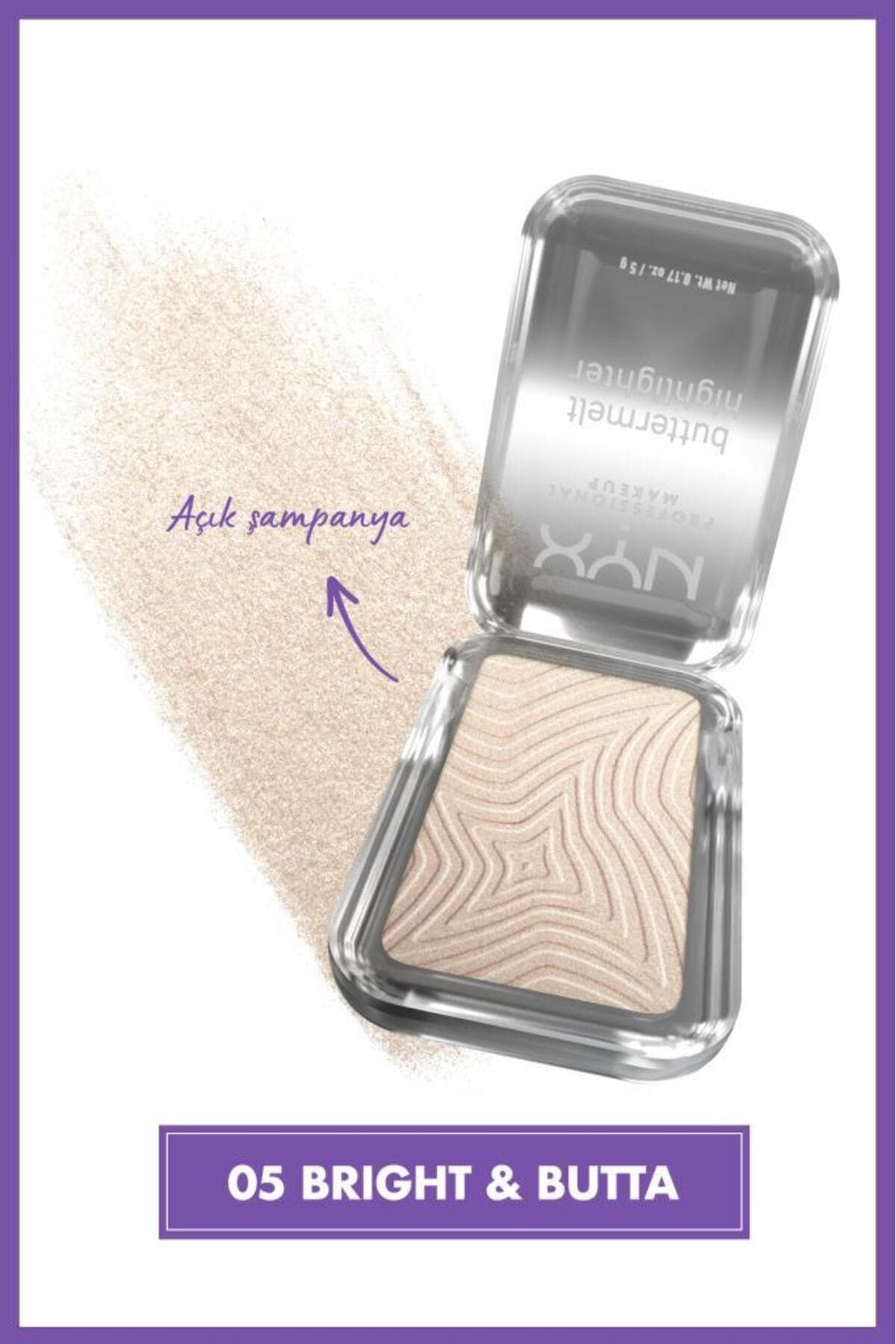 هایلایتر پودری کرمی NYX Professional Makeup Buttermelt مدل 05 Bright & Butta هایلایتر پودری کرمی NYX Professional Makeup Buttermelt مدل 05 Bright & Butta