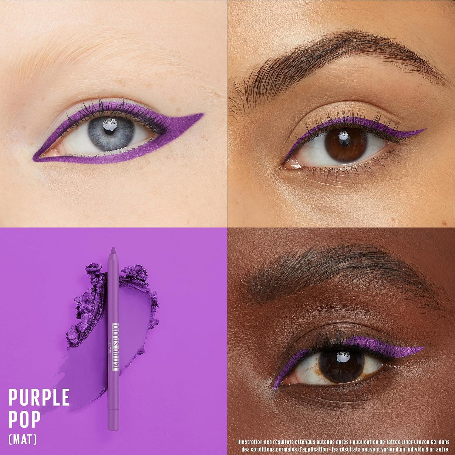 مداد ژلی چشم MAYBELLINE New York Tattoo Liner بنفش Purple Pop مداد ژلی چشم MAYBELLINE New York Tattoo Liner بنفش Purple Pop