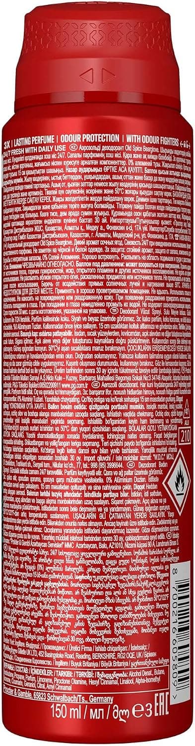 اسپری دئودورانت بدن مردانه Old Spice Bearglove 150 ml اسپری دئودورانت بدن مردانه Old Spice Bearglove 150 ml