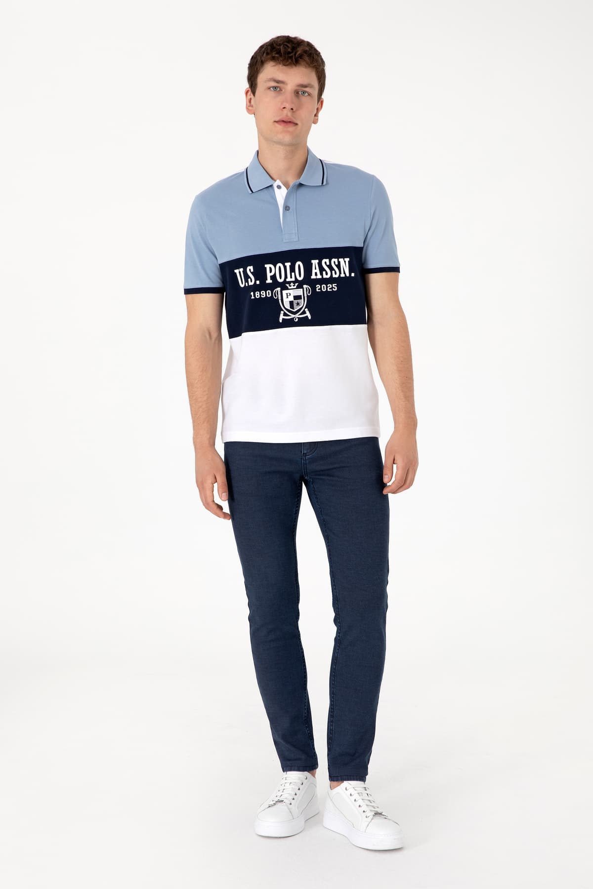 تیشرت مردانه U.S. Polo Assn. فیت معمولی یقه پولو سفید مدل 50299817-VR013 تیشرت مردانه U.S. Polo Assn. فیت معمولی یقه پولو سفید مدل 50299817-VR013