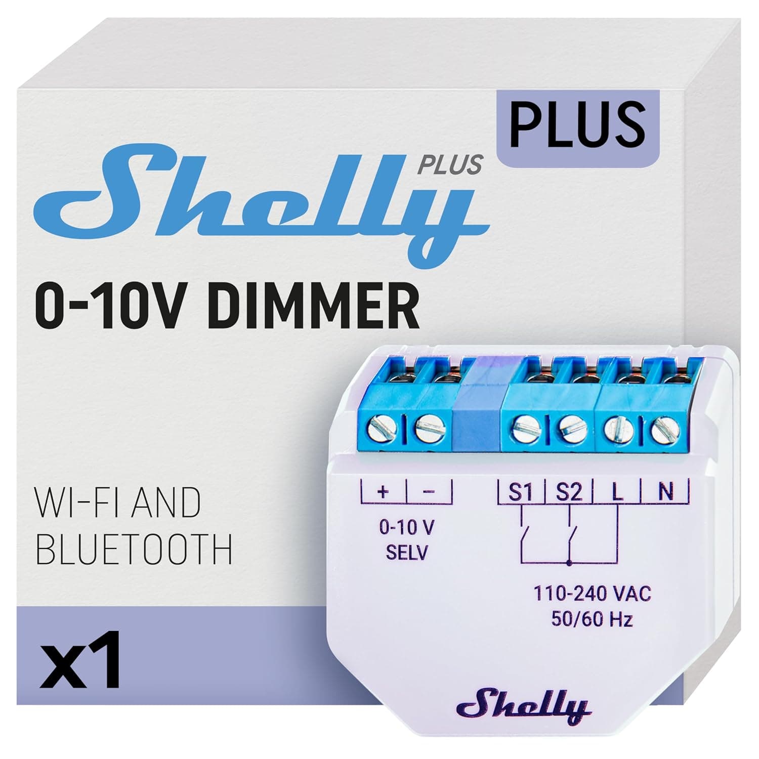 دیمر هوشمند Shelly Plus 0–10 V با کنترل وایفای و بلوتوث دیمر هوشمند Shelly Plus 0–10 V با کنترل وایفای و بلوتوث