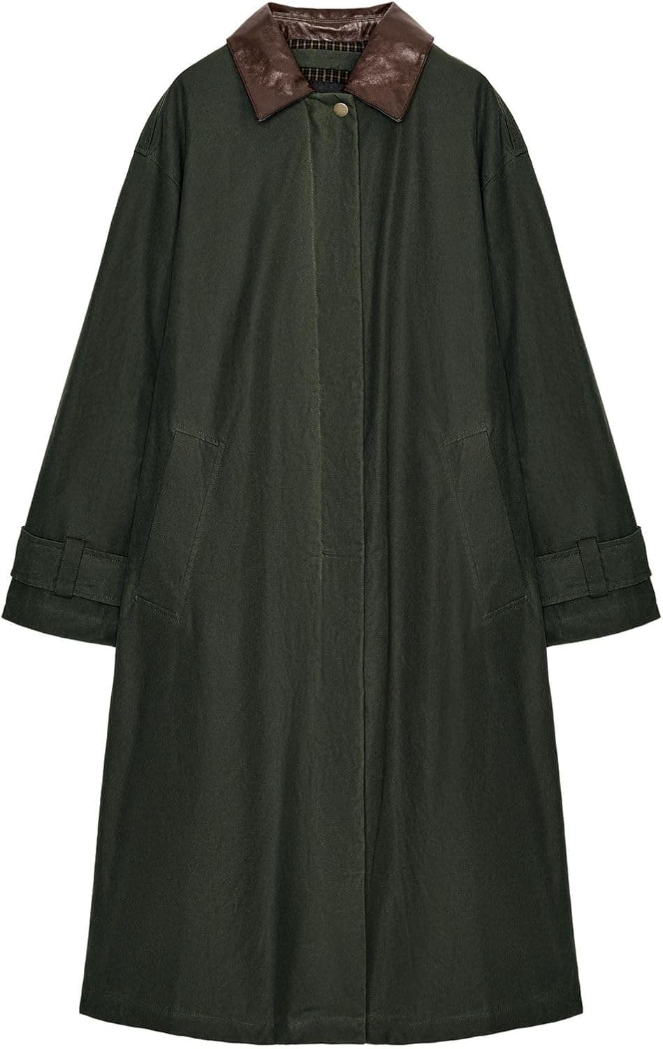 ترنچکت مردانه Zara اورسایز با یقه چرمی کنتراست ZW COLLECTION ترنچکت مردانه Zara اورسایز با یقه چرمی کنتراست ZW COLLECTION