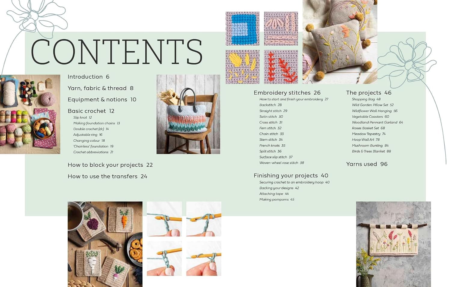 کتاب Embroidered Crochet: projects to crochet and embroider نسخه انگلیسی Anna Nikipirowicz کتاب Embroidered Crochet: projects to crochet and embroider نسخه انگلیسی Anna Nikipirowicz