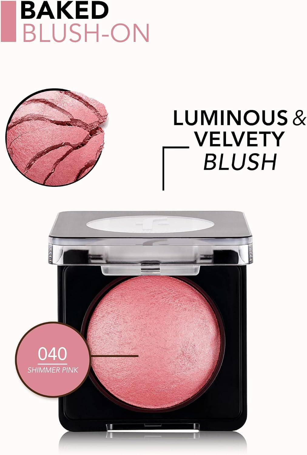 رژگونه پودری پخته Flormar صورتی براق مدل 040 رژگونه پودری پخته Flormar صورتی براق مدل 040