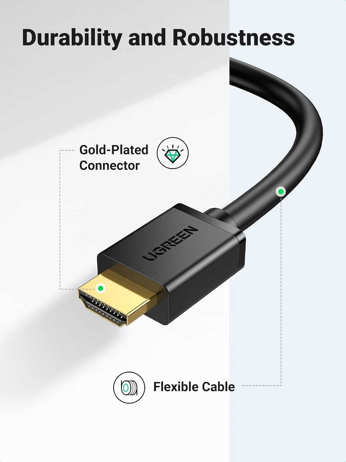 کابل انتقال تصویر دوطرفه HDMI به DVI UGREEN 1080P 5 Metre کابل انتقال تصویر دوطرفه HDMI به DVI UGREEN 1080P 5 Metre
