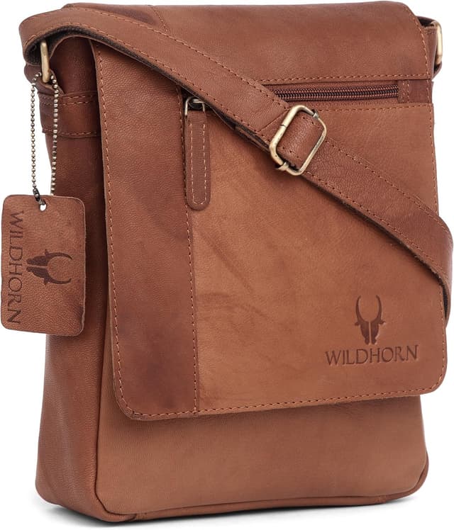 کیف دوشی مردانه WildHorn چرمی مدل LEATHER BAG کیف دوشی مردانه WildHorn چرمی مدل LEATHER BAG