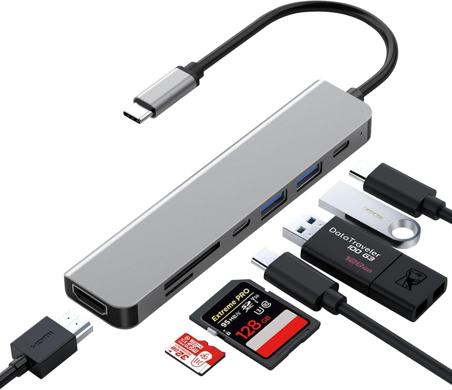 هاب مبدل Type-C به USB 4 پورت BADATrend هاب مبدل Type-C به USB 4 پورت BADATrend