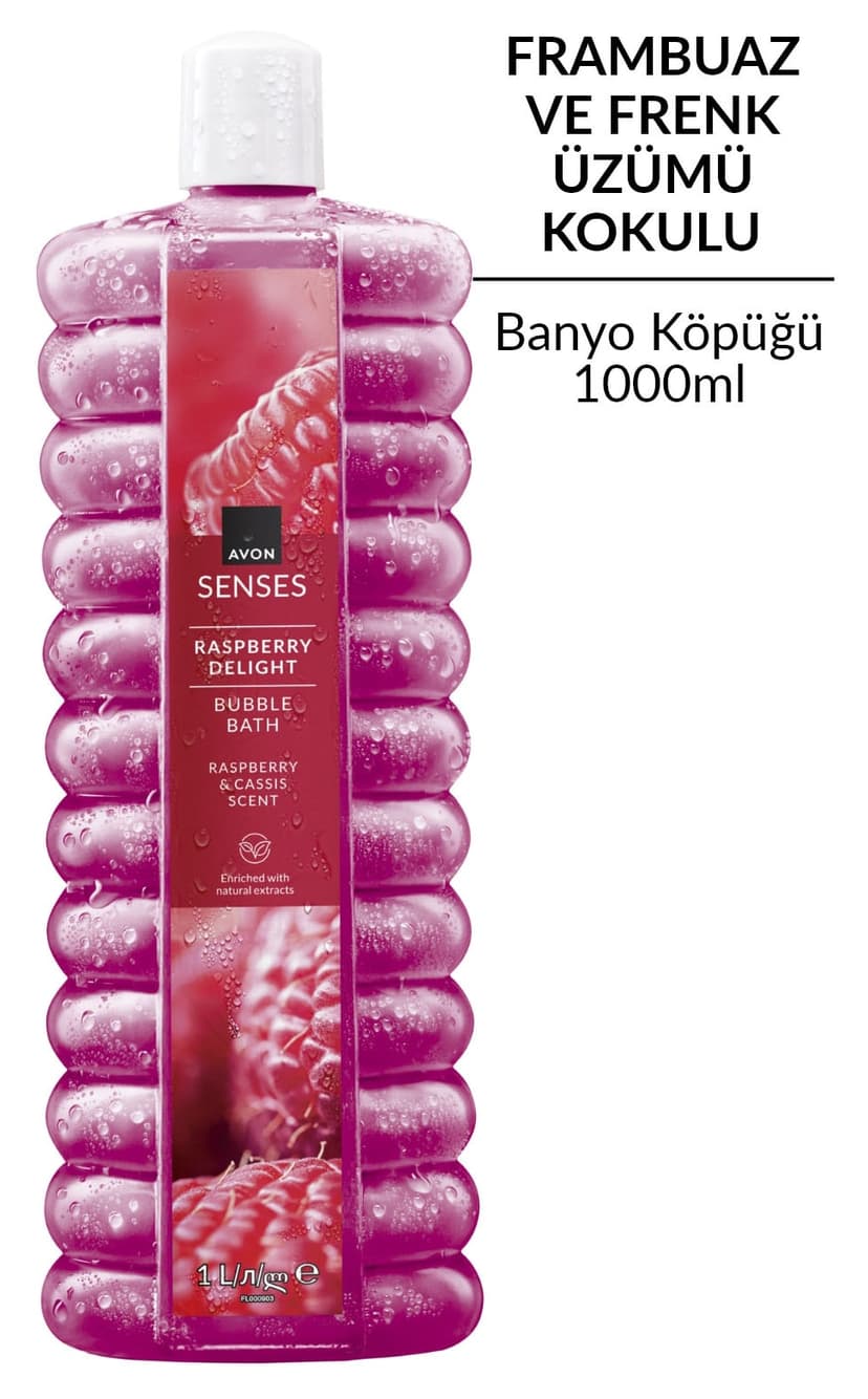 فوم حمام Avon Senses Raspberry Delight تمشک و کشمش فرنگی 1 Lt فوم حمام Avon Senses Raspberry Delight تمشک و کشمش فرنگی 1 Lt