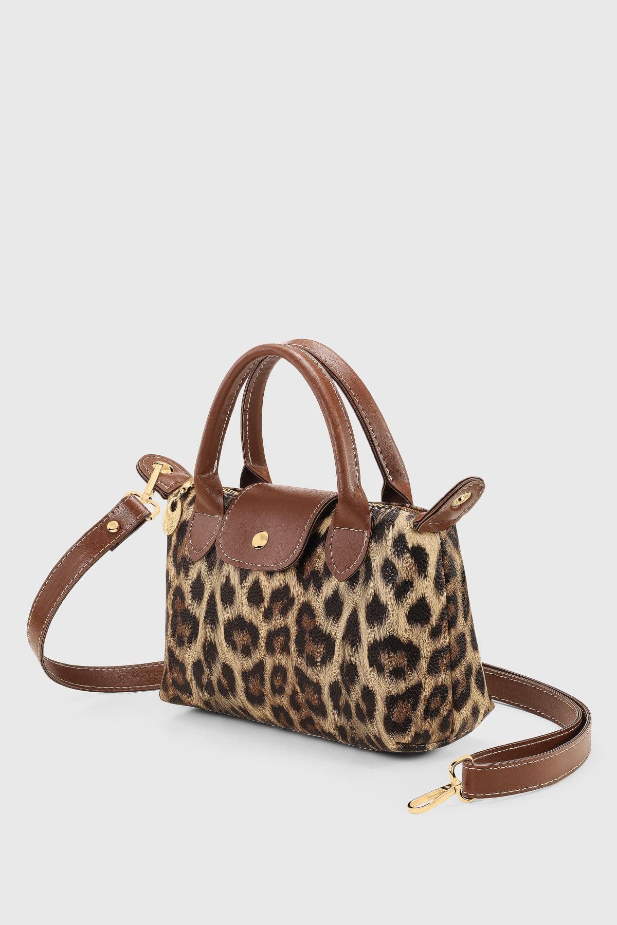 کیف زنانه Housebags با طرح پلنگی، چرم PU و بند متقاطع کیف زنانه Housebags با طرح پلنگی، چرم PU و بند متقاطع