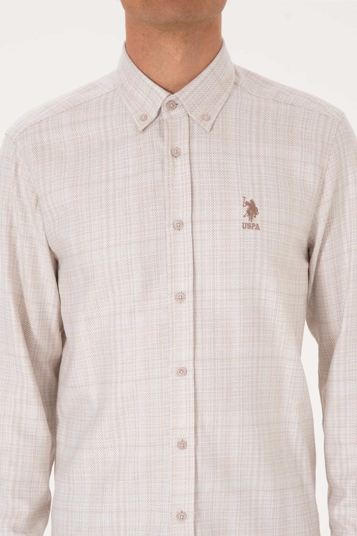 پیراهن مردانه U.S. Polo Assn. کرم آستینبلند مدل 50316640-VR256 پیراهن مردانه U.S. Polo Assn. کرم آستینبلند مدل 50316640-VR256