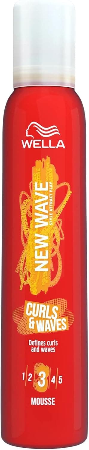 موس حالتدهنده مو Wella New Wave Curls & Waves با ماندگاری 24 ساعته، ضد وز و محافظ UV، 200ml موس حالتدهنده مو Wella New Wave Curls & Waves با ماندگاری 24 ساعته، ضد وز و محافظ UV، 200ml