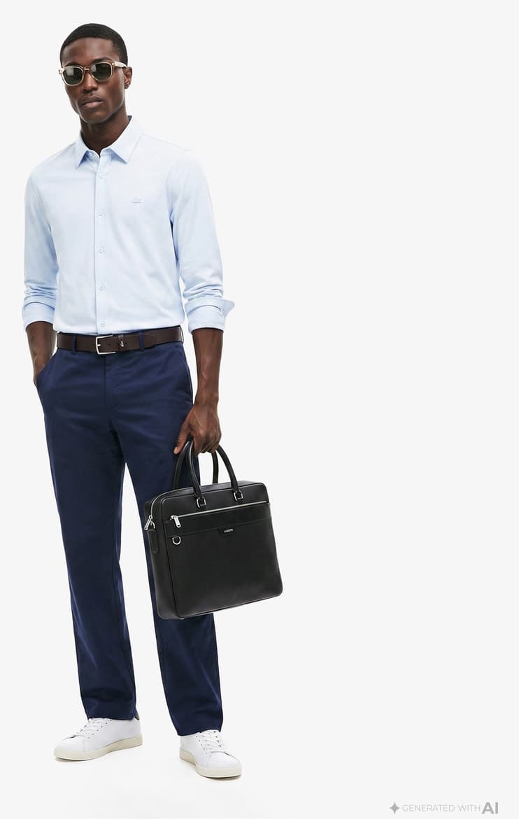 پیراهن مردانه Lacoste فیت اسلیم آبی روشن پیراهن مردانه Lacoste فیت اسلیم آبی روشن