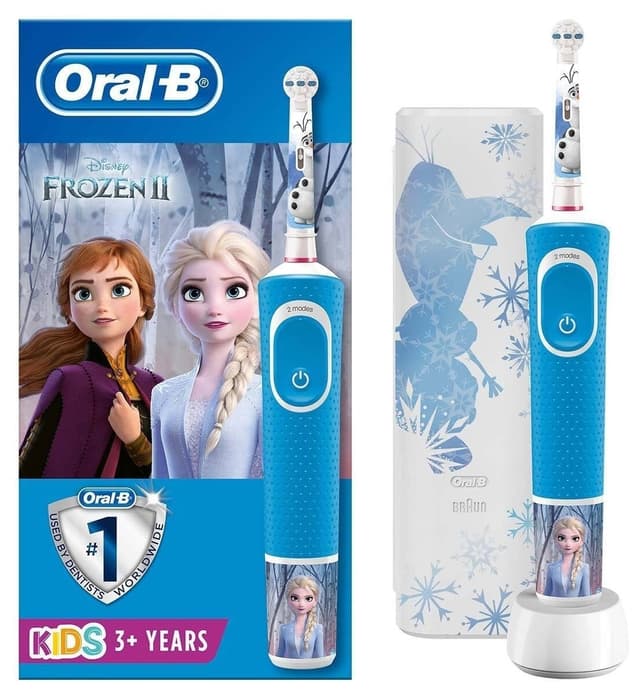 مسواک شارژی کودک Oral-B سری ویژه Frozen مدل D100 با کیف حمل مسواک شارژی کودک Oral-B سری ویژه Frozen مدل D100 با کیف حمل