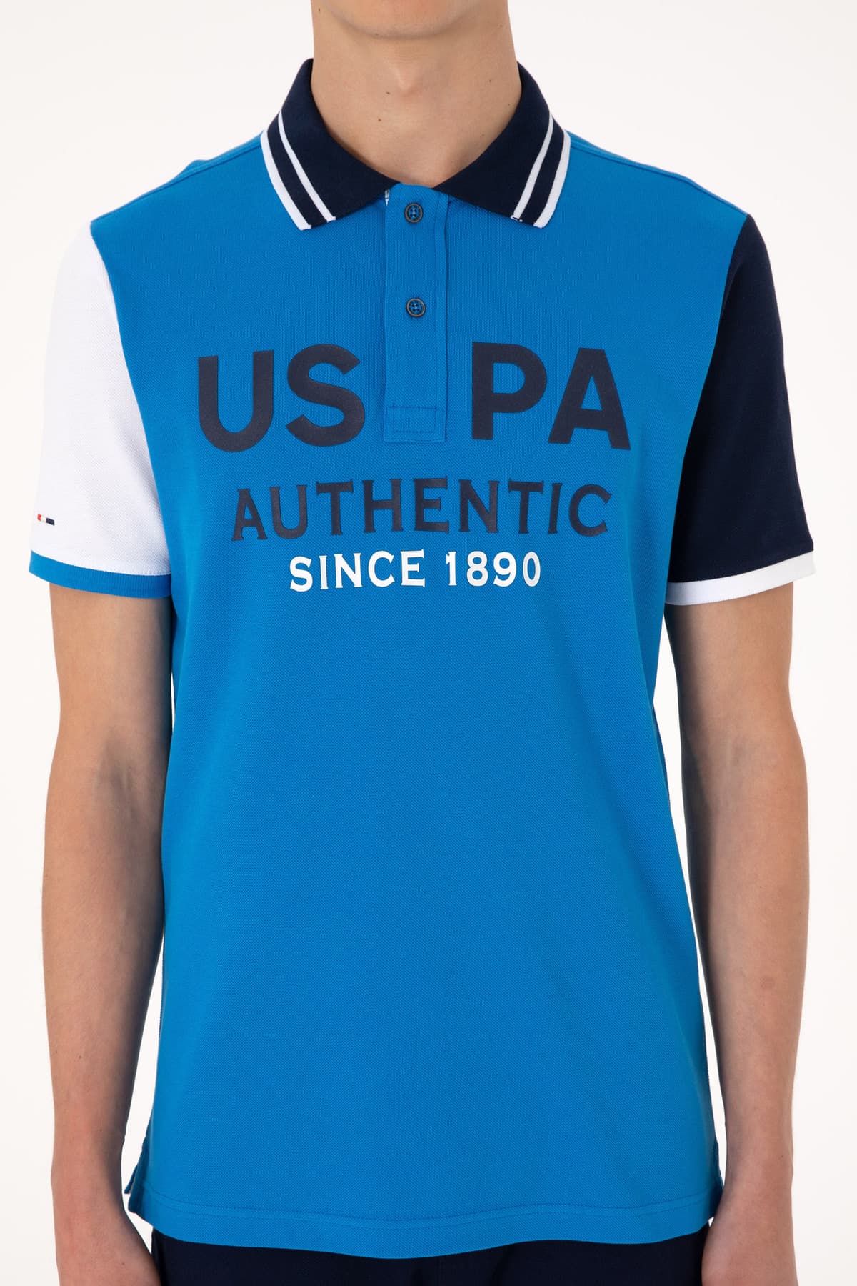 تیشرت مردانه U.S. Polo Assn. یقه پولو فیت معمولی آبی کبالت مدل 50299803-VR077 تیشرت مردانه U.S. Polo Assn. یقه پولو فیت معمولی آبی کبالت مدل 50299803-VR077