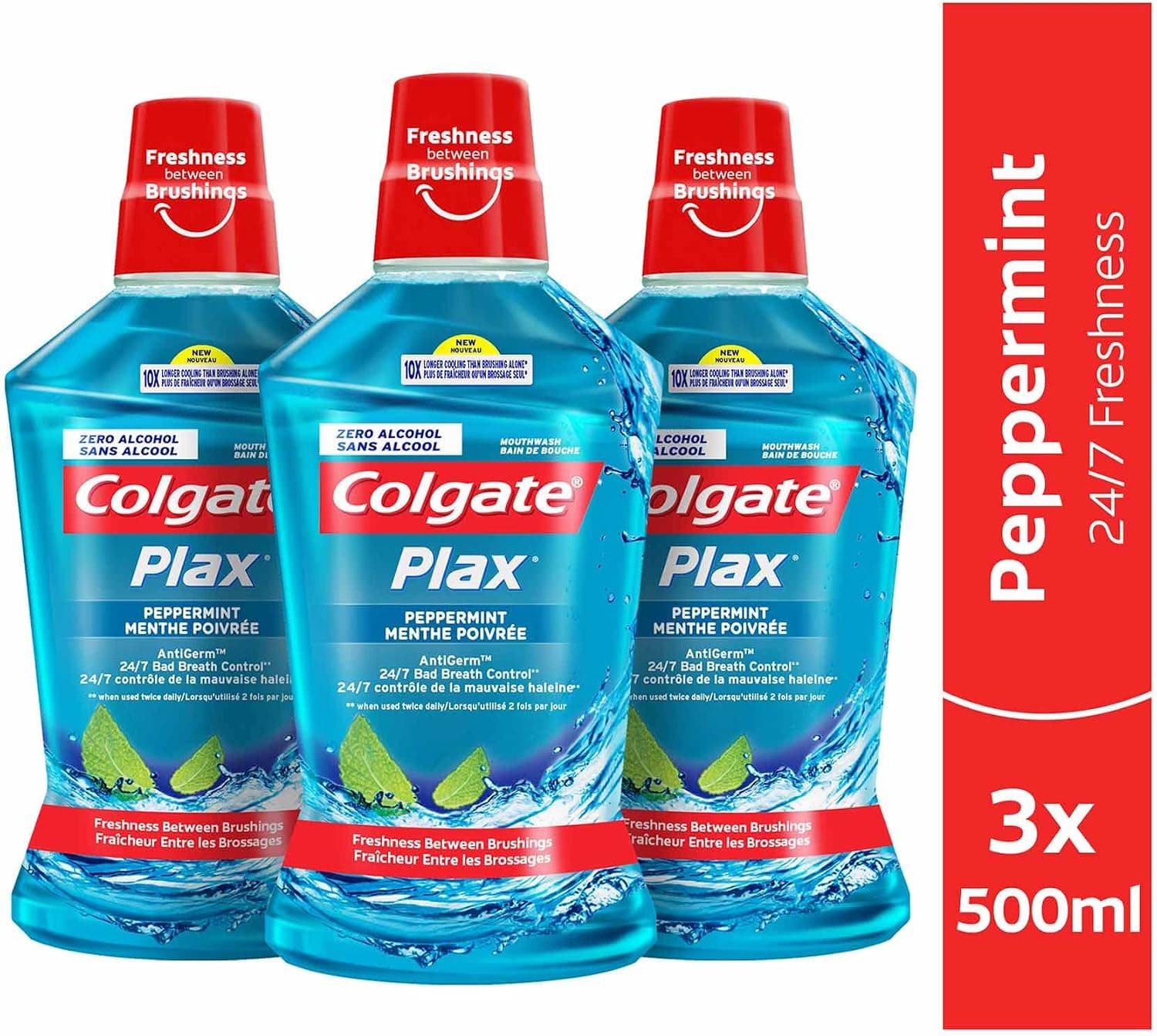 دهانشویه نعناع فلفلی Colgate Plax مدل 500 ml (Pack of 3) دهانشویه نعناع فلفلی Colgate Plax مدل 500 ml (Pack of 3)