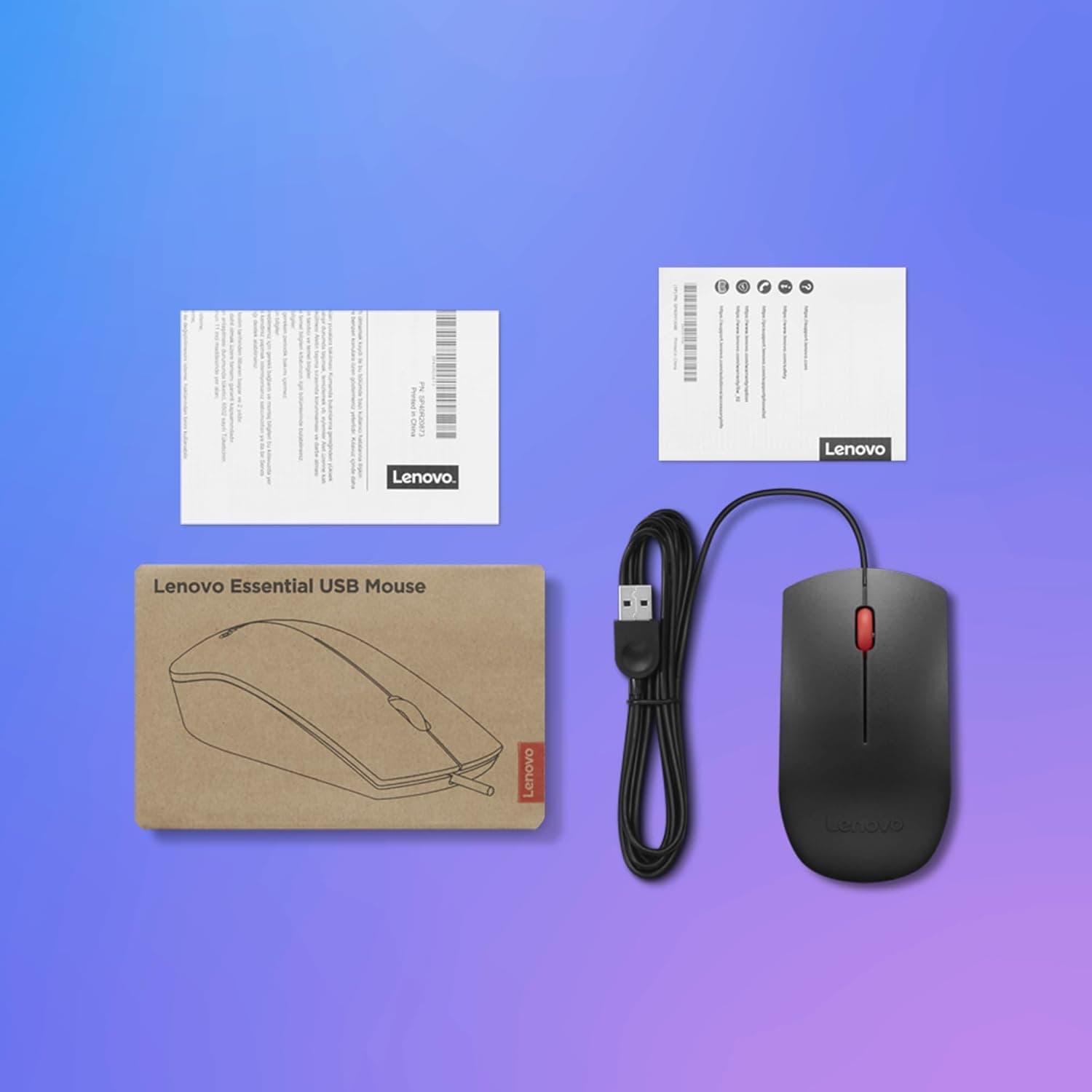 ماوس Lenovo Essential سهدکمهای باسیم USB مشکی مدل 5266214 ماوس Lenovo Essential سهدکمهای باسیم USB مشکی مدل 5266214