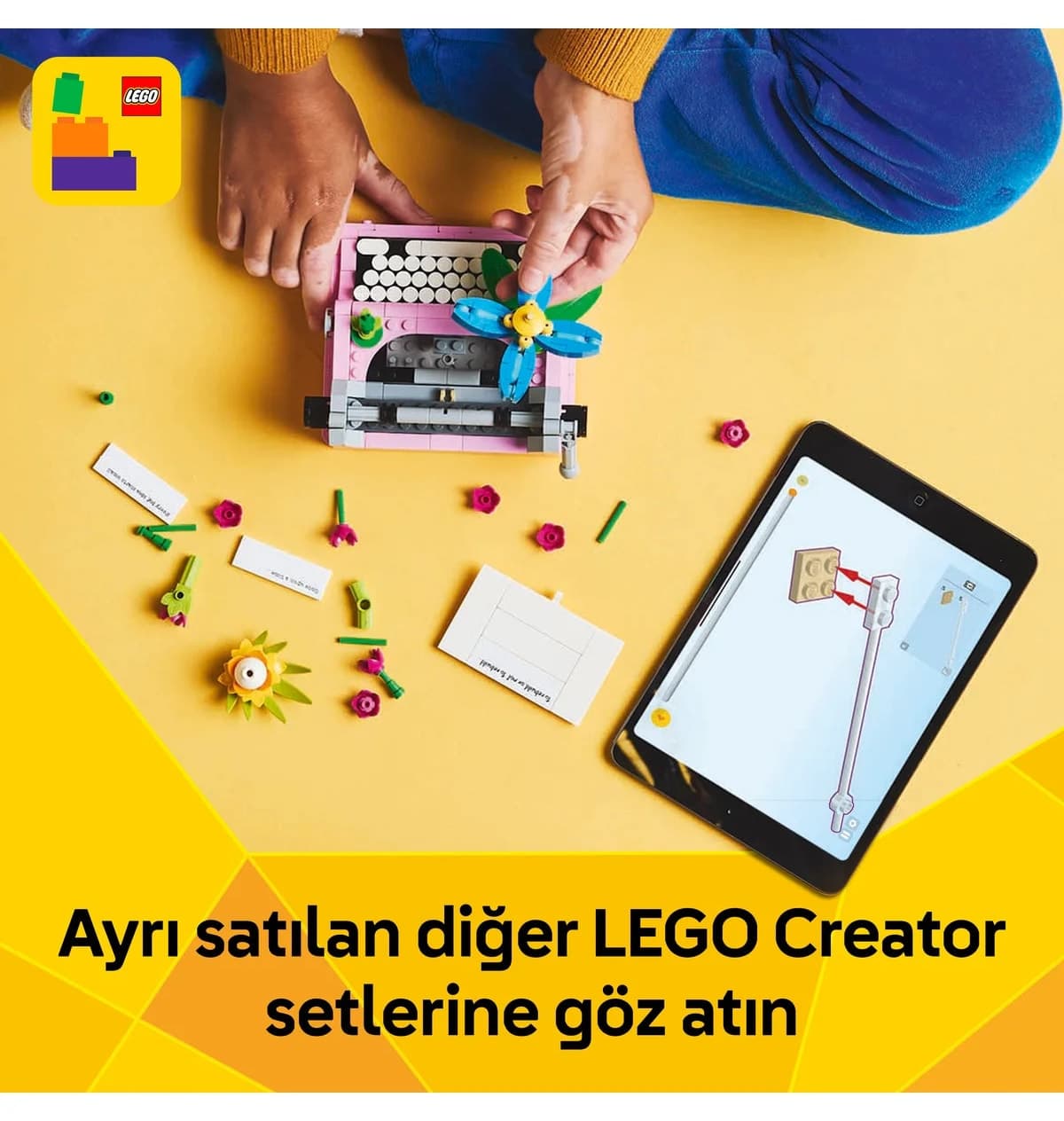 لگو Creator 3 در 1 ماشین تحریر گلدار مدل 31169 لگو Creator 3 در 1 ماشین تحریر گلدار مدل 31169