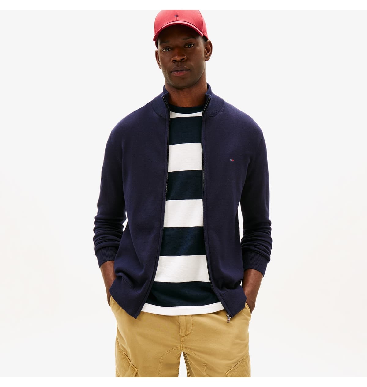 هودی مردانه Tommy Hilfiger نخی ESSENTIAL زیپدار هودی مردانه Tommy Hilfiger نخی ESSENTIAL زیپدار