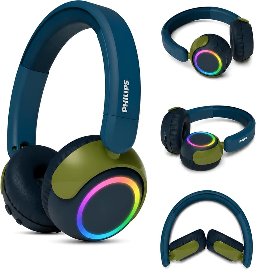 هدفون بیسیم کودکان Philips محدودیت صدا باتری ۴۵ ساعته فیروزهای مدل TAK4200CT هدفون بیسیم کودکان Philips محدودیت صدا باتری ۴۵ ساعته فیروزهای مدل TAK4200CT