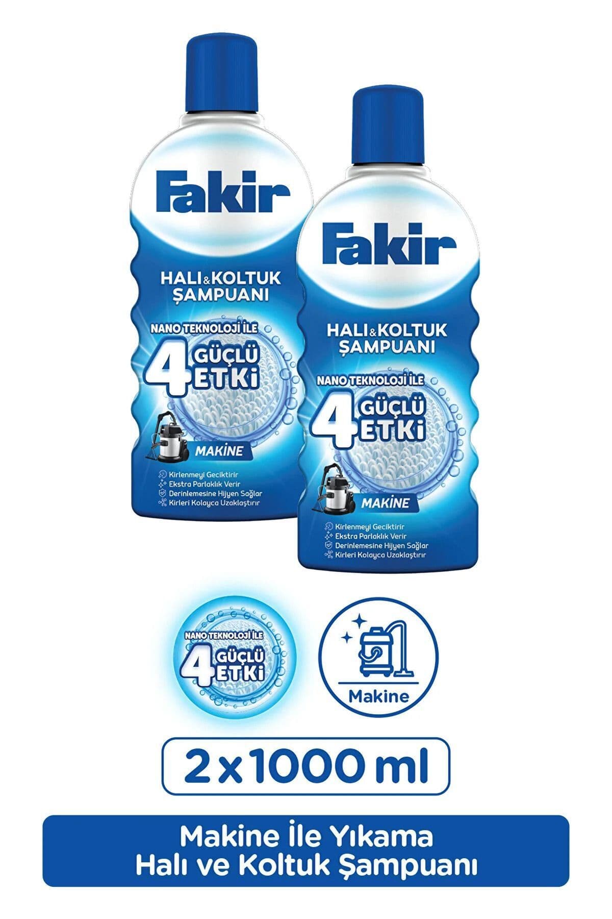 شامپو فرش Fakir مخصوص دستگاهها 1000ml×2 عدد شامپو فرش Fakir مخصوص دستگاهها 1000ml×2 عدد
