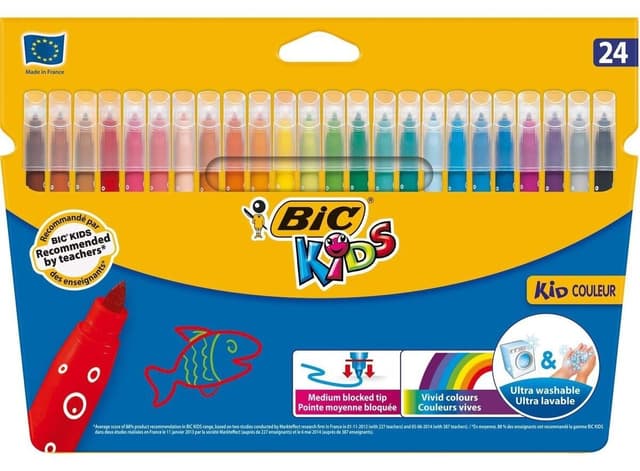 ماژیک رنگآمیزی کودک Bic Kids Kid Couleur 24 رنگ ماژیک رنگآمیزی کودک Bic Kids Kid Couleur 24 رنگ