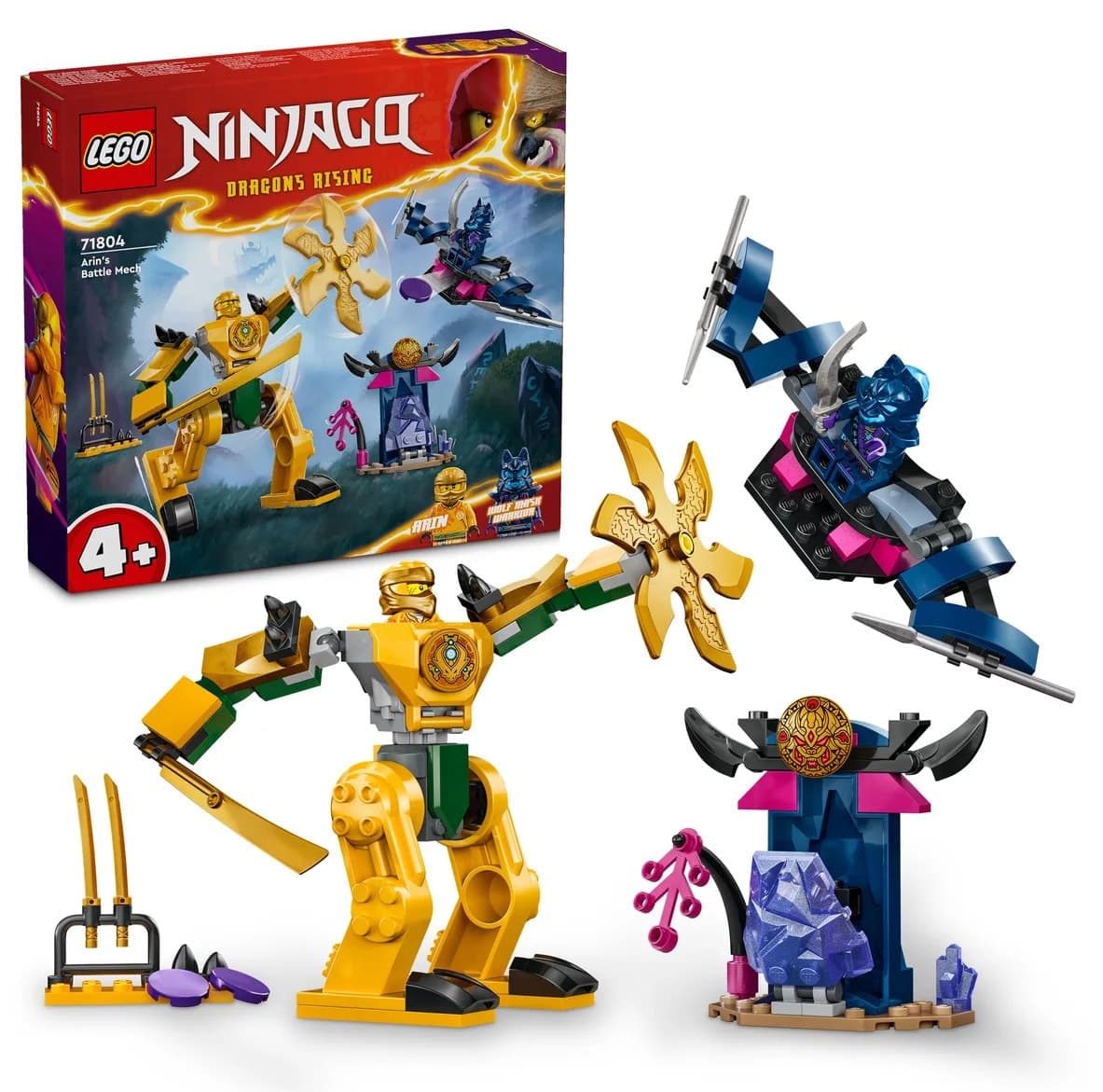 لگو NINJAGO کودکان 4+ ربات جنگی Arin 104 قطعه مدل 71804 لگو NINJAGO کودکان 4+ ربات جنگی Arin 104 قطعه مدل 71804