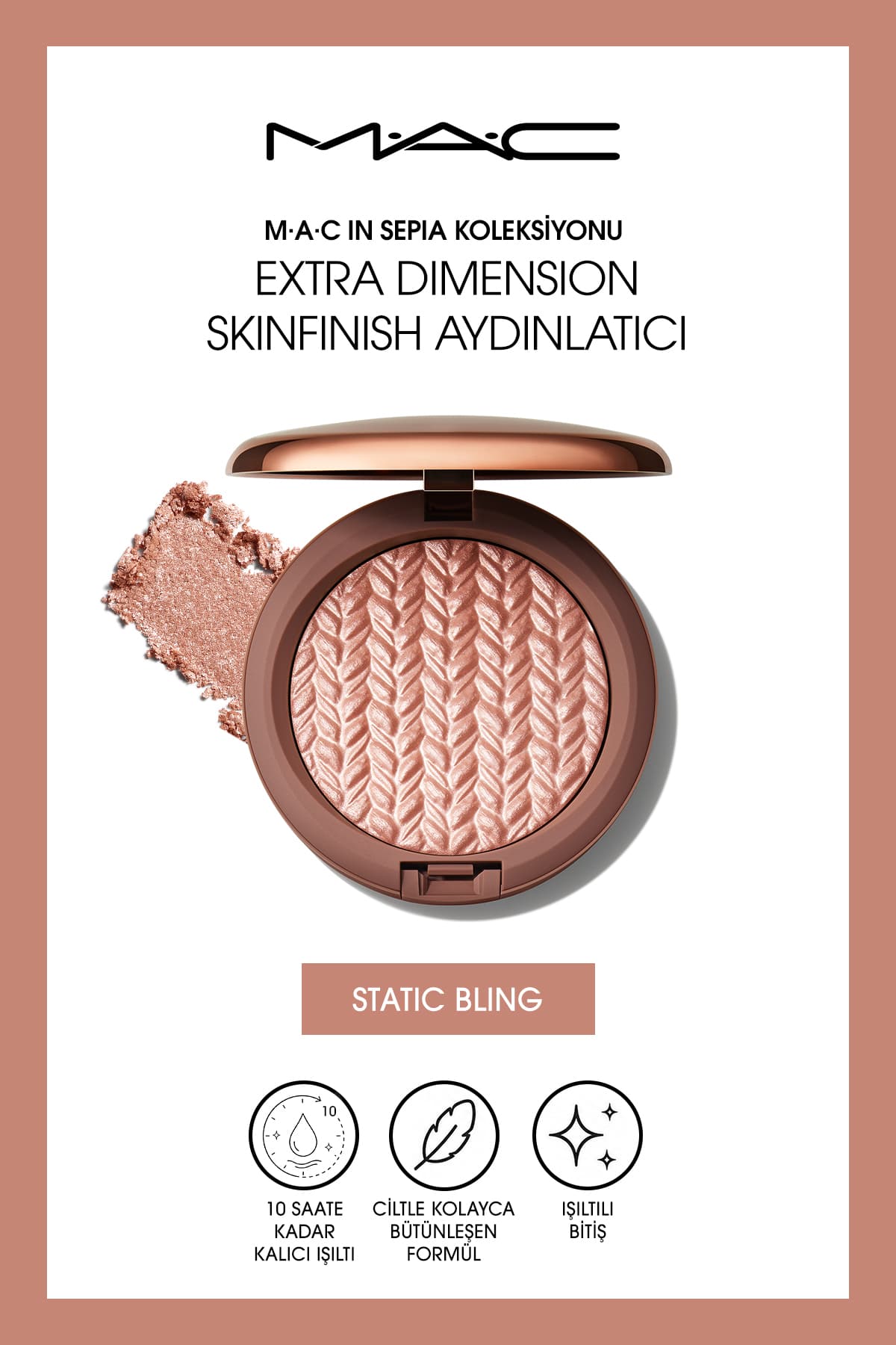 هایلایتر MAC Extra Dimension Skinfinish کالکشن In Sepia مدل Static Bling هایلایتر MAC Extra Dimension Skinfinish کالکشن In Sepia مدل Static Bling