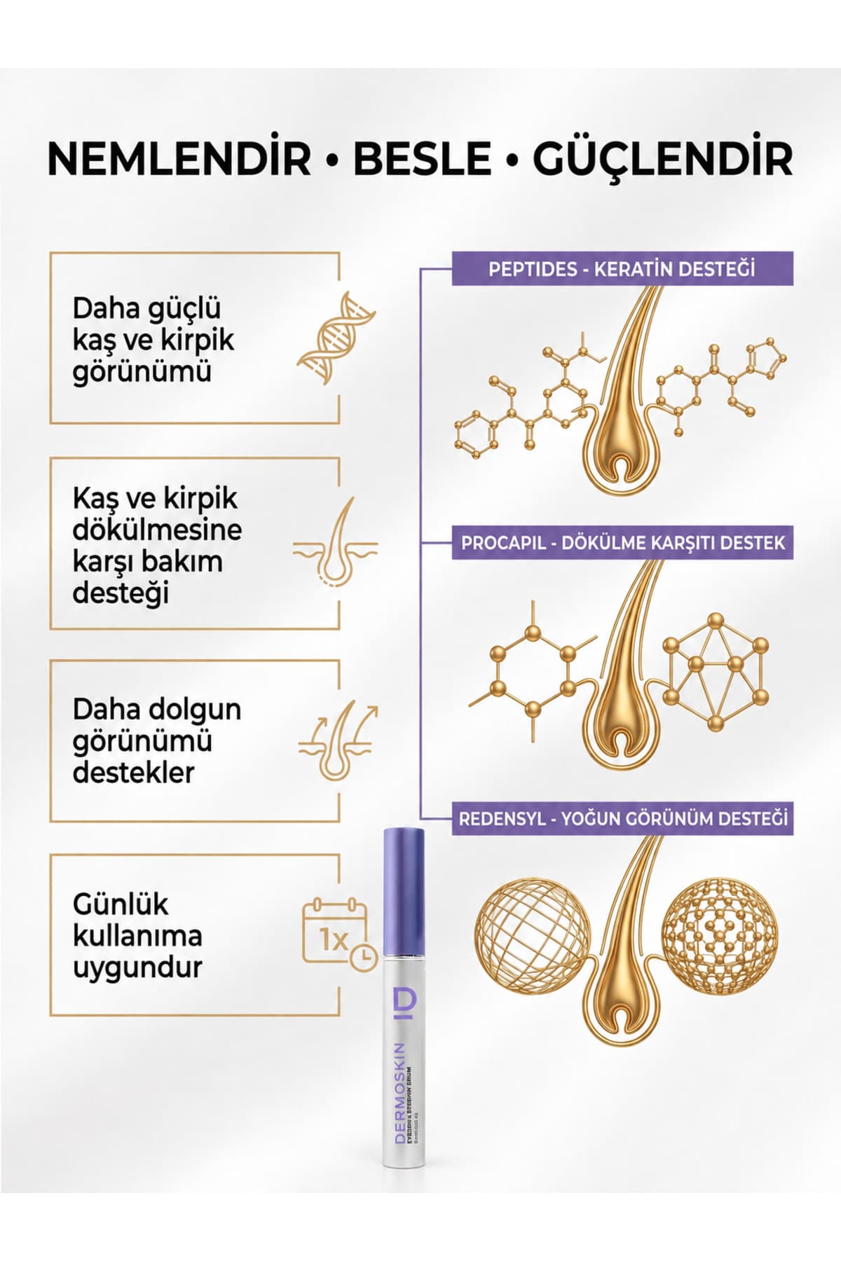 کرم تقویت مژه و ابرو و مراقبت دور چشم Dermoskin بسته صرفهجویی کرم تقویت مژه و ابرو و مراقبت دور چشم Dermoskin بسته صرفهجویی