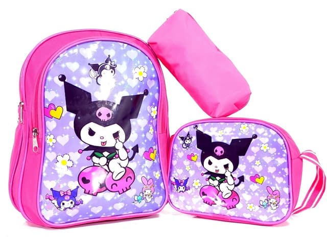 کیف غذاخوری دخترانه کودک LUCKY BAG با طرح Kuromi برای مدرسه کیف غذاخوری دخترانه کودک LUCKY BAG با طرح Kuromi برای مدرسه