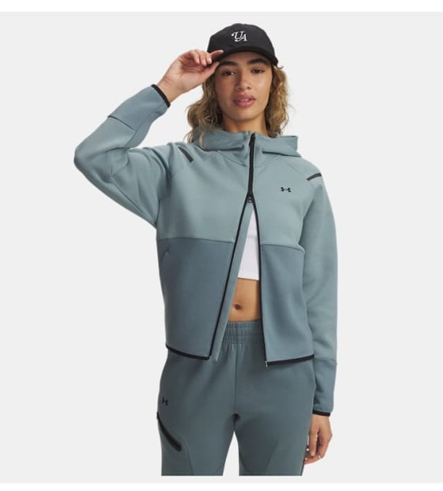 سویشرت زنانه Under Armour UA Unstoppable Fleece زیپدار کامل مدل 1379842-323 سویشرت زنانه Under Armour UA Unstoppable Fleece زیپدار کامل مدل 1379842-323