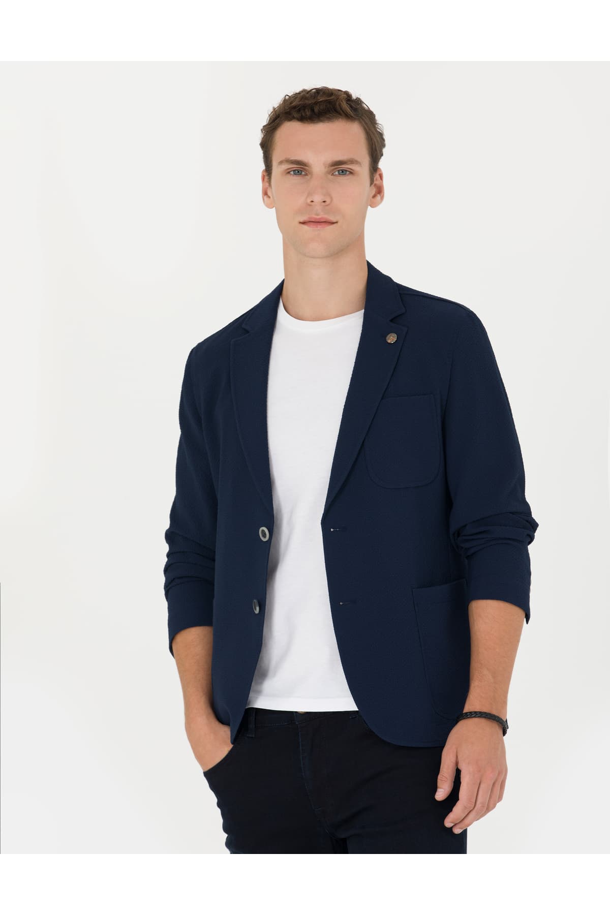 کت بلیزر مردانه Pierre Cardin سرمهای اکسترا اسلیم فیت مدل 50269735-VR033 کت بلیزر مردانه Pierre Cardin سرمهای اکسترا اسلیم فیت مدل 50269735-VR033