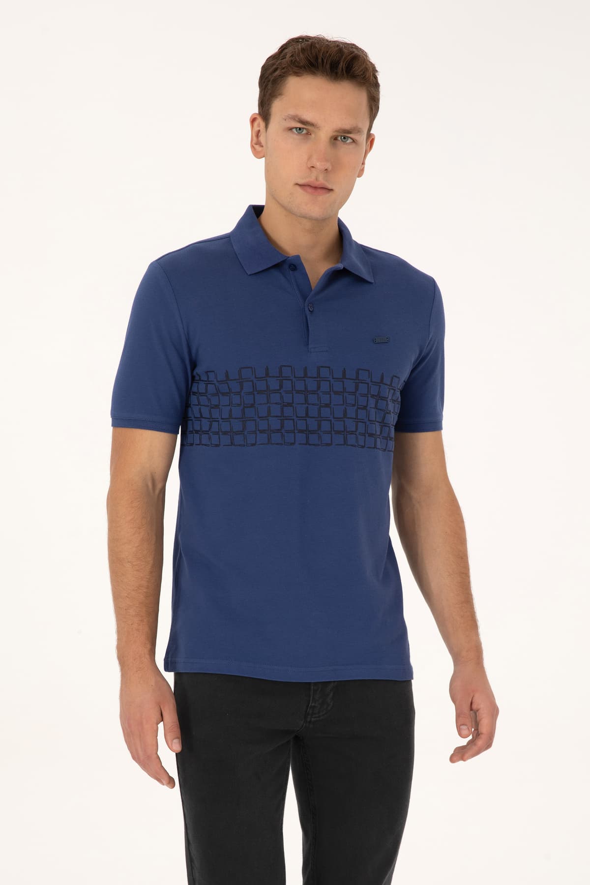تیشرت مردانه U.S. Polo Assn. فیت معمولی یقه Polo نیلی مدل 50324789-VR028 تیشرت مردانه U.S. Polo Assn. فیت معمولی یقه Polo نیلی مدل 50324789-VR028