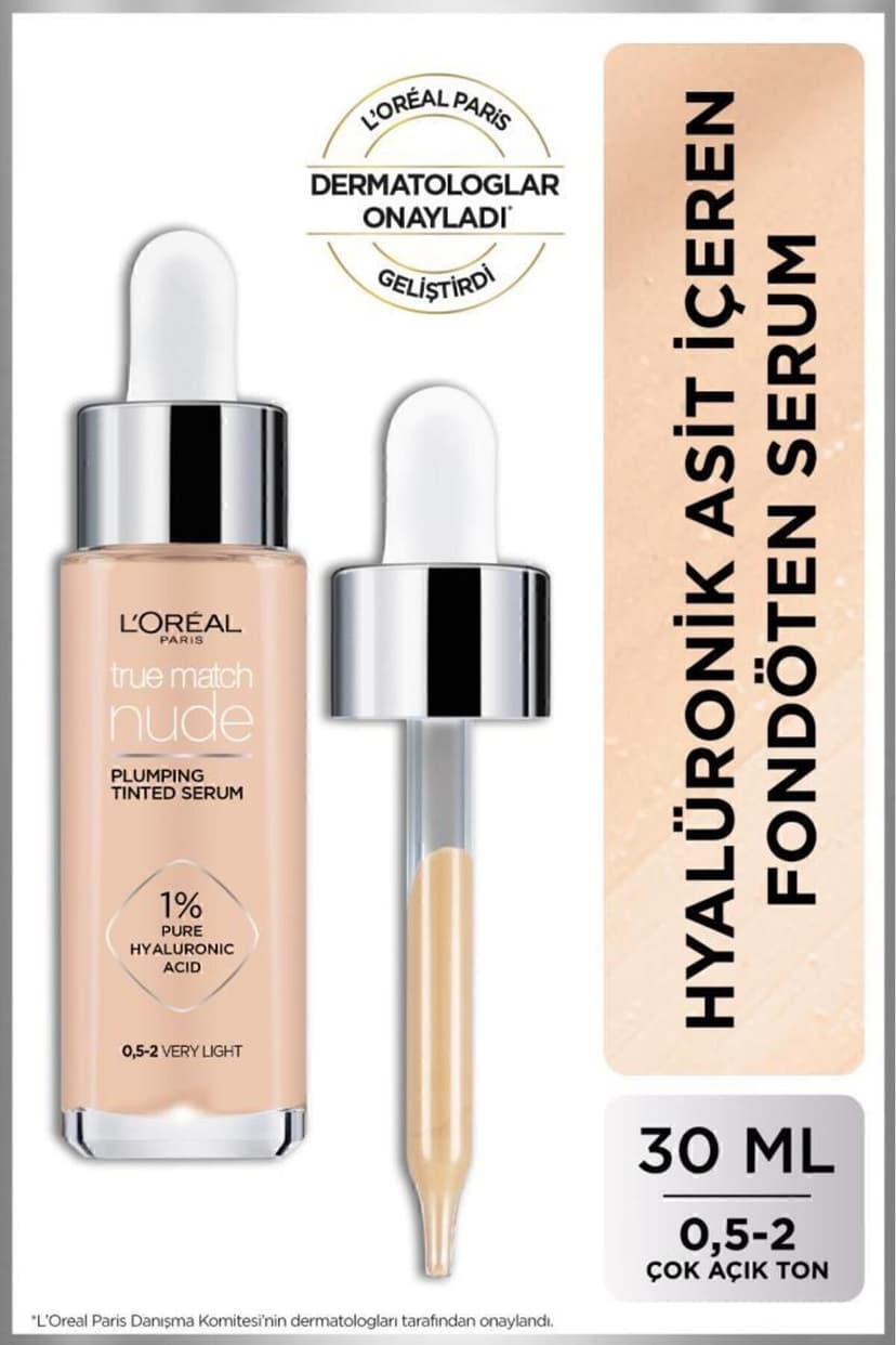 فاندیشن سرمی L'Oreal Paris مدل True Match Nude شماره 0 5 2 خیلی روشن فاندیشن سرمی L'Oreal Paris مدل True Match Nude شماره 0 5 2 خیلی روشن