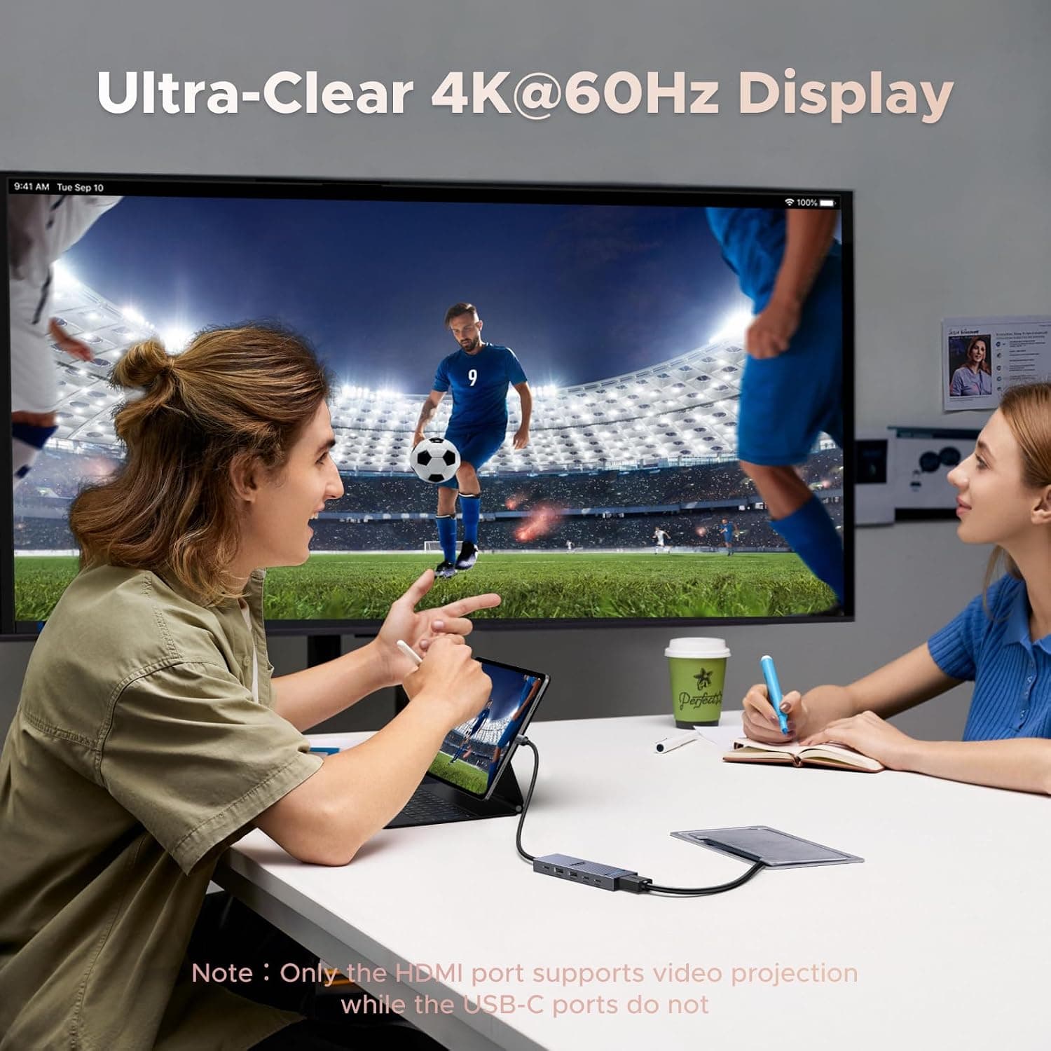 هاب USB C ششکاره UGREEN با HDMI 4K، داده Type A و Type C با سرعت 10Gbps و درگاه PD 100W هاب USB C ششکاره UGREEN با HDMI 4K، داده Type A و Type C با سرعت 10Gbps و درگاه PD 100W