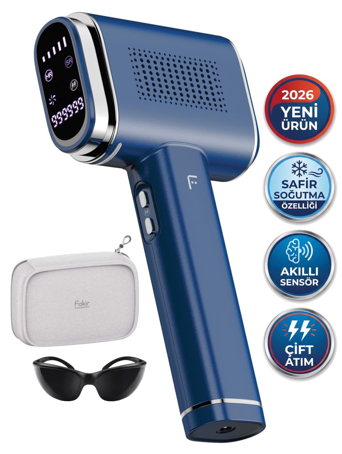 دستگاه اپیلاسیون IPL Fakir با خنککننده یخی مدل Auria Safir دستگاه اپیلاسیون IPL Fakir با خنککننده یخی مدل Auria Safir