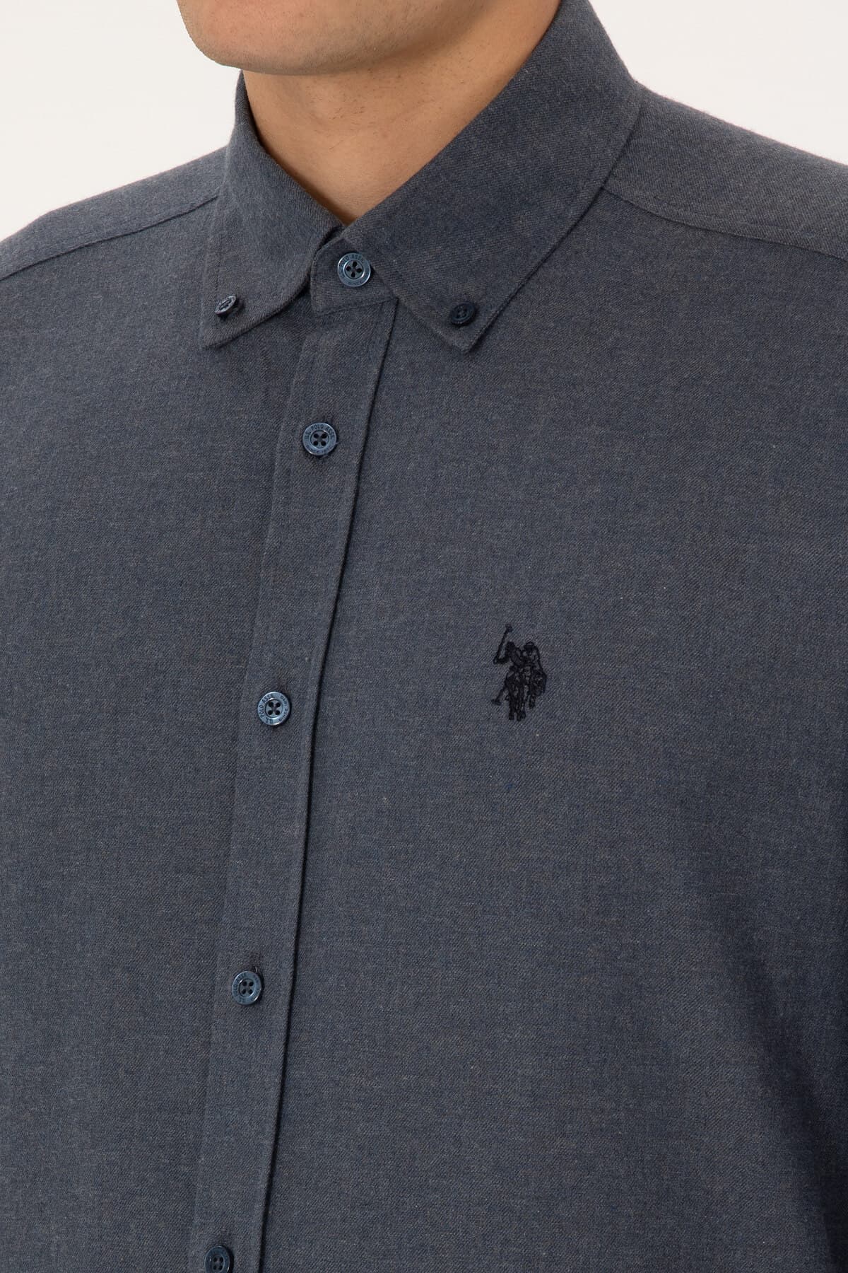 پیراهن مردانه U.S. Polo Assn. آستینبلند سرمهای روشن مدل 50308554-VR059 پیراهن مردانه U.S. Polo Assn. آستینبلند سرمهای روشن مدل 50308554-VR059