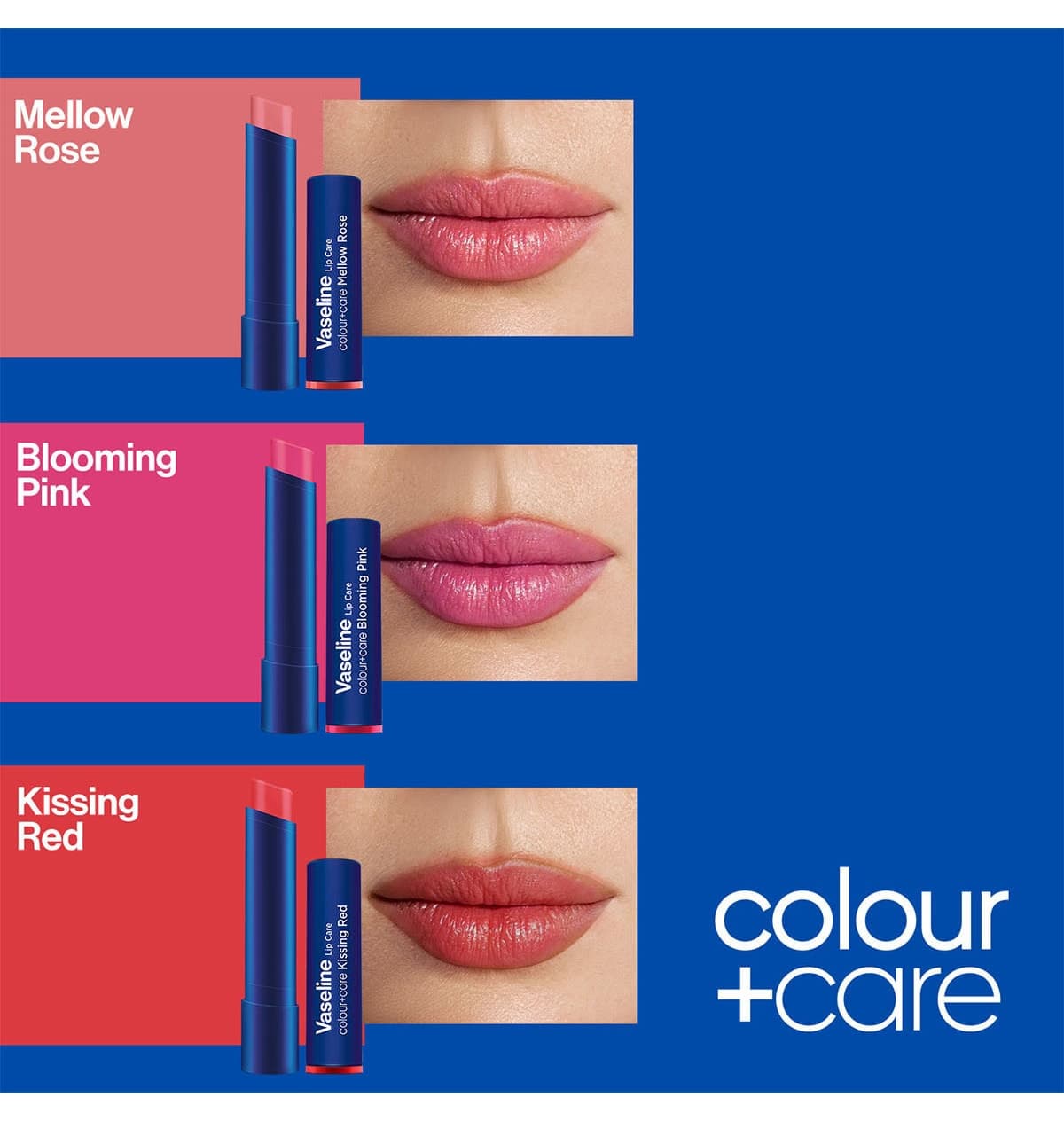 کرم مراقبت لب رنگی Vaseline Colour Care گل رز ملایم 3 gr کرم مراقبت لب رنگی Vaseline Colour Care گل رز ملایم 3 gr