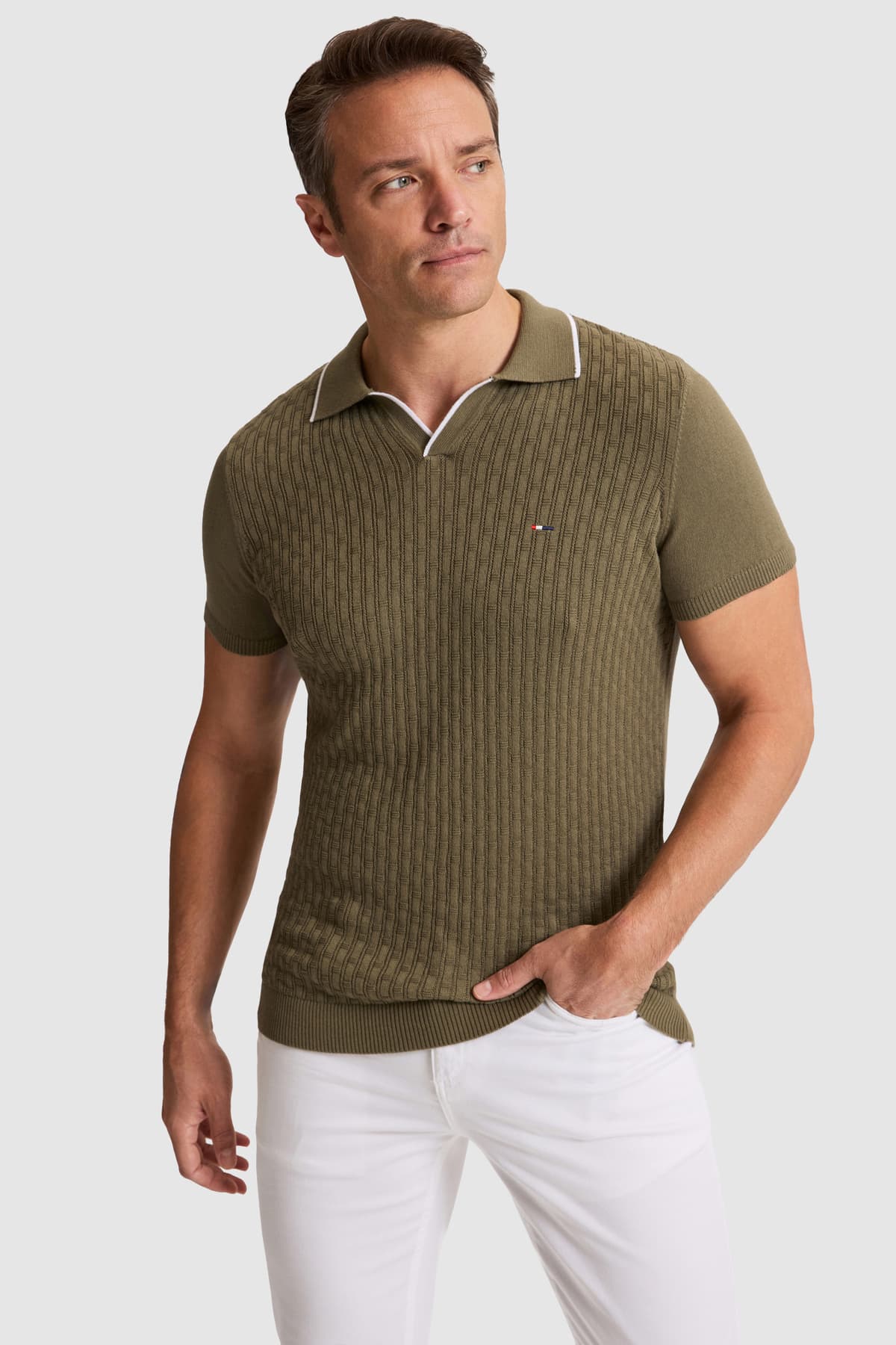 تیشرت مردانه U.S. Polo Assn. یقه پولو اسلیم فیت خاکی مدل 50325116-VR027 تیشرت مردانه U.S. Polo Assn. یقه پولو اسلیم فیت خاکی مدل 50325116-VR027