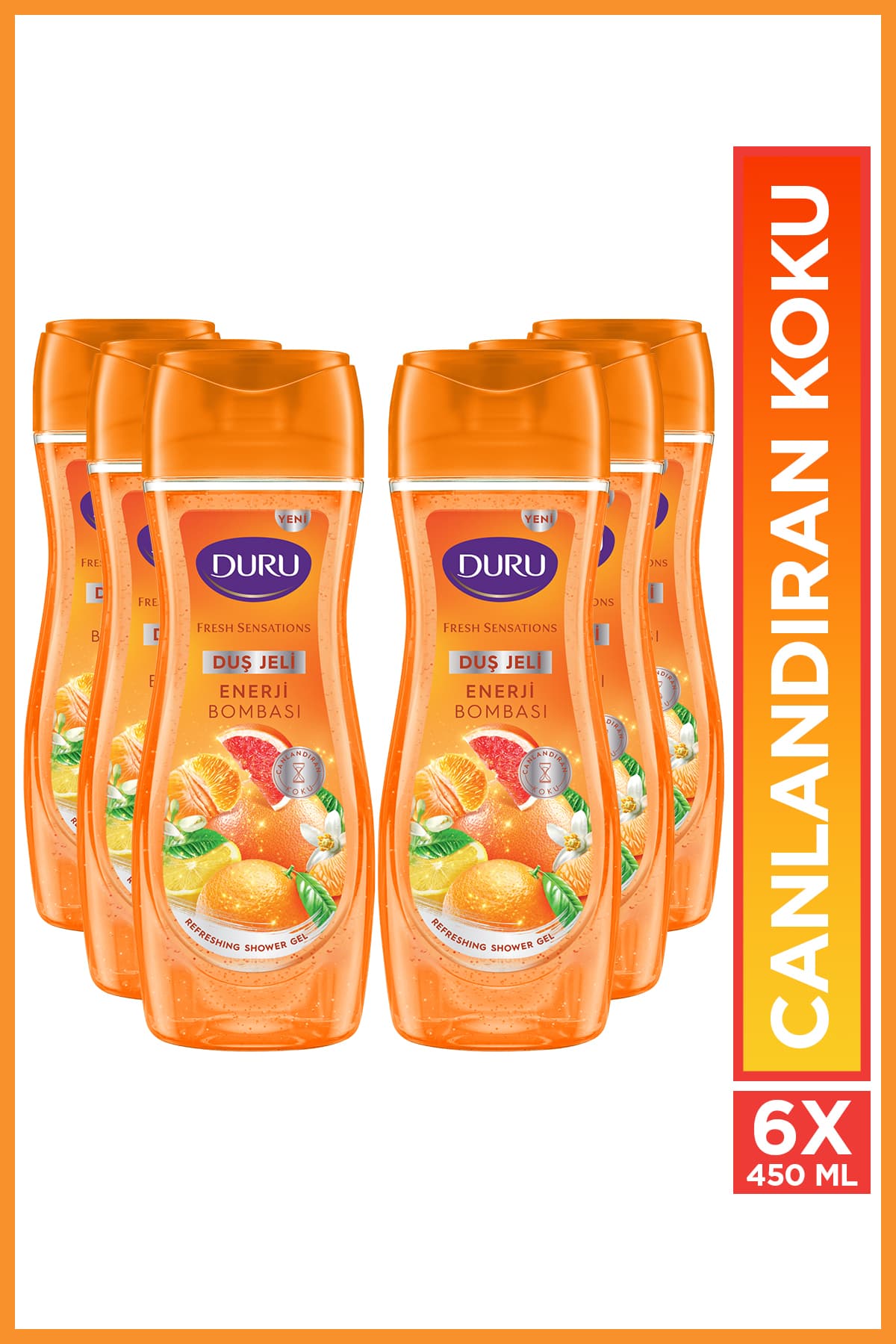 ژل دوش Duru Fresh Sensations بمب انرژی 6x450 Ml ژل دوش Duru Fresh Sensations بمب انرژی 6x450 Ml