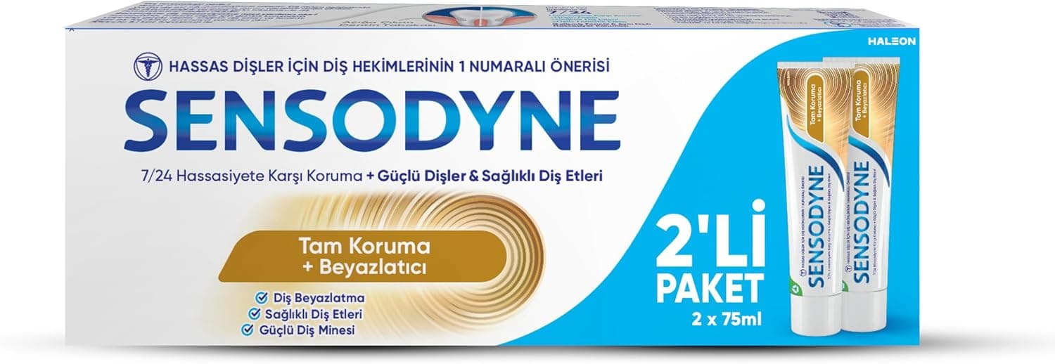 خمیردندان محافظت کامل و سفیدکننده Sensodyne 75 Ml 1+1 خمیردندان محافظت کامل و سفیدکننده Sensodyne 75 Ml 1+1